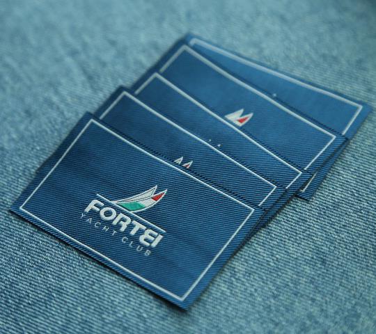 personalised woven tag trademark clothing label