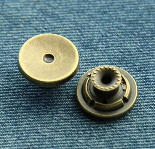 Classic Denim Brass Metal Button