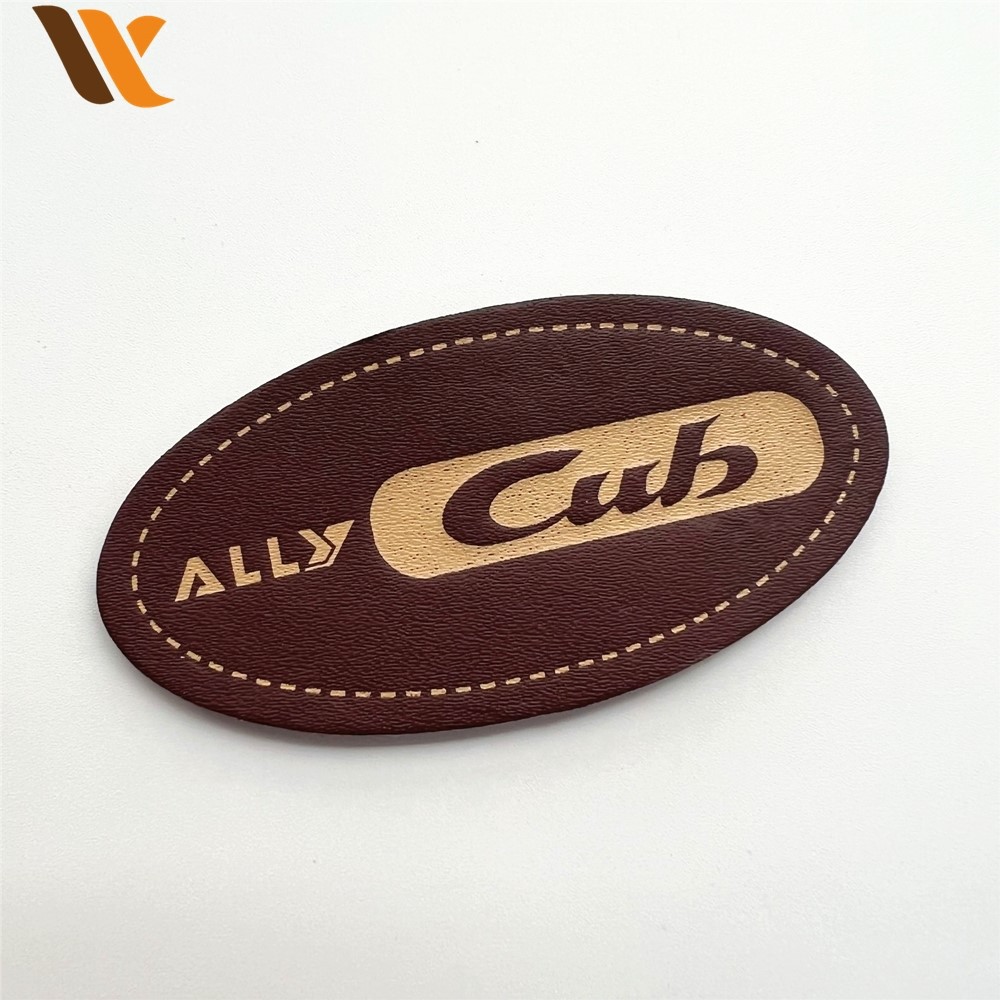 Factory Custom Premium Oval Leather Labels