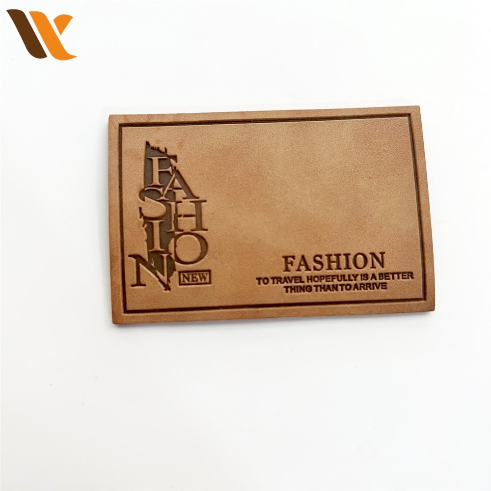 Custom Smooth Embossed Genuine Leather Label