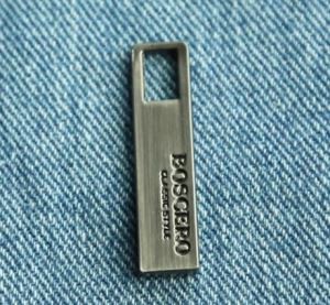 Brushed Metal Zipper Puller For Boot
