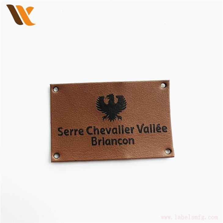 OEM Custom Leather Patch With Four Holes
