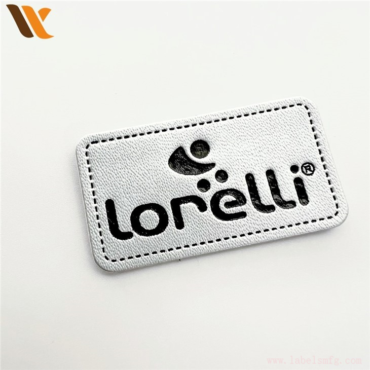 Siliver Color Synthetic PU Faux Leather Label